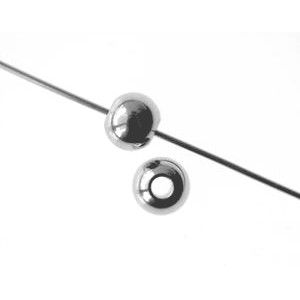 Perles 6mm Trou 2mm Acier Inoxydable x10