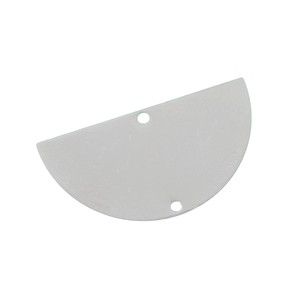Intercalaire demi-lune 2 trous 30x16mm ARGENTÉ x1
