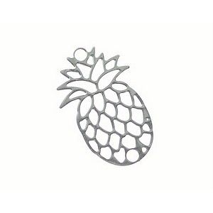 Laser cut ananas 23x14.5mm ARGENTÉ x1