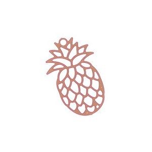 Laser cut ananas 19.6x12mm ROSE GOLD x1