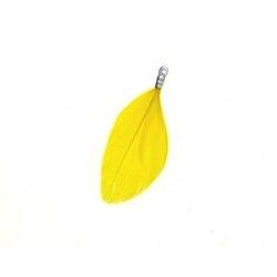 Feather 4cm YELLOW  x2