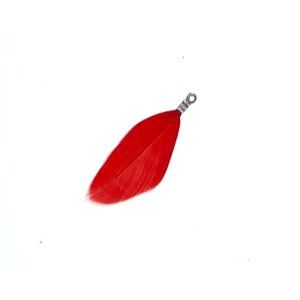 Plume avec embout 4cm ROUGE x2