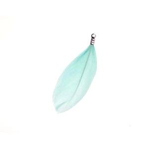 Plume avec embout 4cm LIGHT TURQUOISE x2