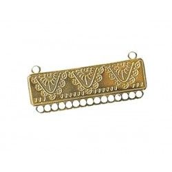 Spacer ethnic rectangle 45x16mm GOLD COLOR  x1
