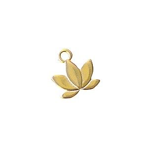 Breloque fleur de lotus 11x10mm DORÉ x1