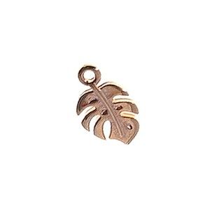 Breloque feuille de monstera 14.6x9.4mm DORÉ x1