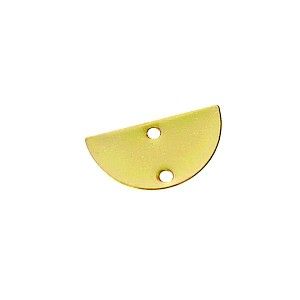 Intercalaire demi-lune 2 trous 15.5x8mm DORÉ x2