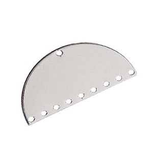 Intercalaire demi-lune 10 trous 30x16mm ARGENTÉ x1