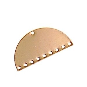 Intercalaire demi-lune 10 trous 30x16mm ROSE GOLD x1