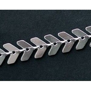 Chaîne épi 6.2x4.5mm ARGENTÉ CLAIR x50cm