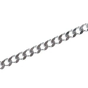 Chaîne gourmette 3.5mm ARGENTÉ, 50cm