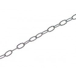 Chain oval ring 3.3x5.8mm OLD SILVER COLOR x1m