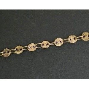 Chaîne grain de café 4x4mm LAITON VIEILLI x50cm