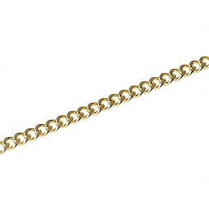 Chaîne gourmette 2.5mm DORÉ, le mètre.