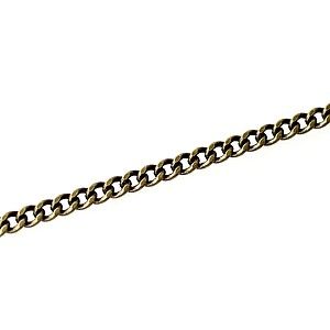 Chaîne gourmette 2.5mm LAITON, le mètre.