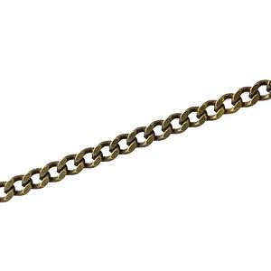 Chaîne gourmette 3.5mm LAITON, 50cm