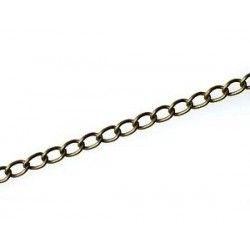Chain extended ring 4mm BRONZE COLOR,1 meter.