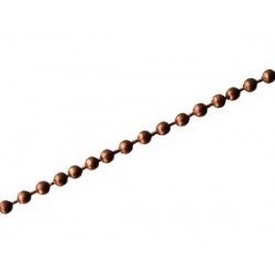 Round bead chain 2mm OLD COPPER COLOR,1 meter.