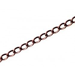 Chain extended ring 4mm OLD COPPER COLOR,1 meter.
