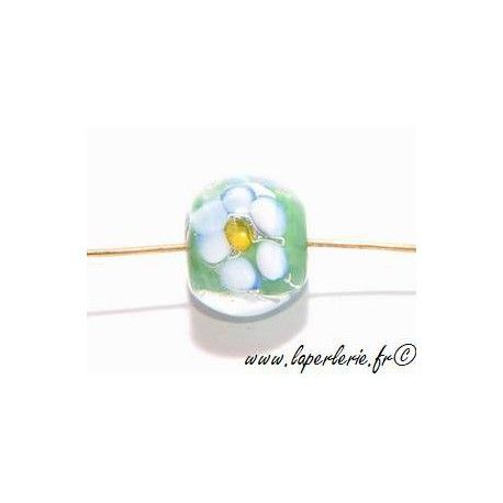 Ronde inclusion fleur 12mm PERIDOT  - 1