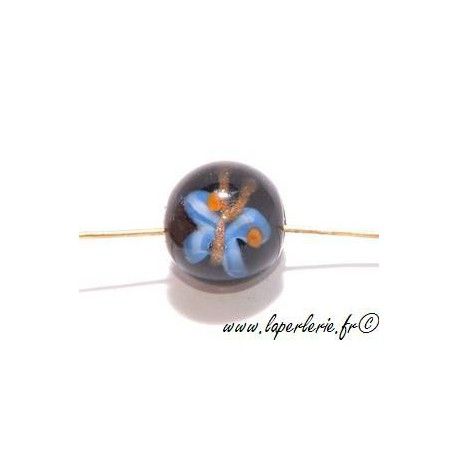 Ronde inclusion papillon 12mm JET  - 1