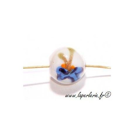 Ronde inclusion papillon 12mm WHITE  - 1