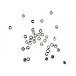 Crimp beads 0.9mm NICKEL TONE x100
