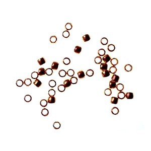 Perles à écraser 0.9mm int. CUIVRE VIEILLI x100