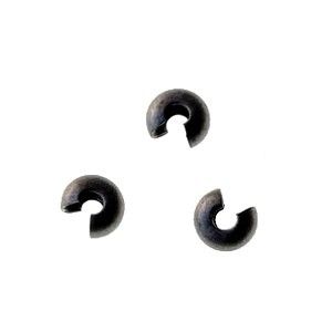 Cache perles à écraser 5mm ARGENTÉ VIEILLI x8