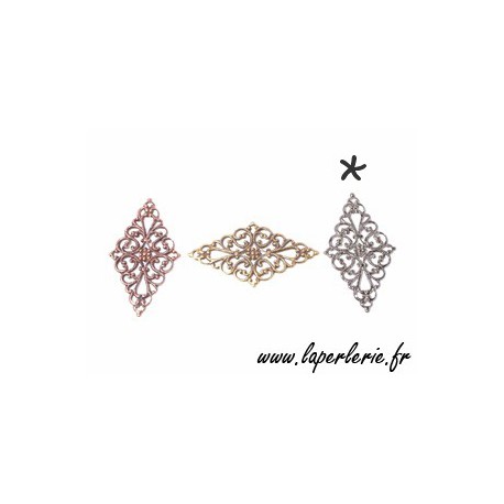 Estampe losange 45x25 mm ETAIN  - 1