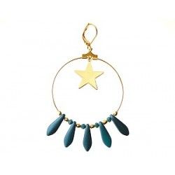 KIT EARRINGS Star Creole BEIGE/GOLD COLOR