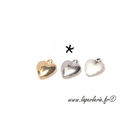 Coeur 10mm metal ARGENTE  - 1