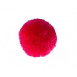 Pompon polyester 14mm PINK FLUO x10