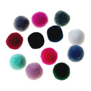 Pompon polyester 14mm MULTICOLOR x10