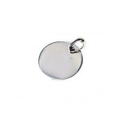 Round sequin with ring 0.8mm th. 12mm Sterling Silver 925 x1