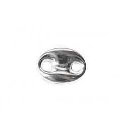 Coffee grain spacer 10.5x8mm Sterling Silver 925 x1