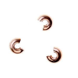 Cache perles à écraser 5mm ROSE GOLD x8