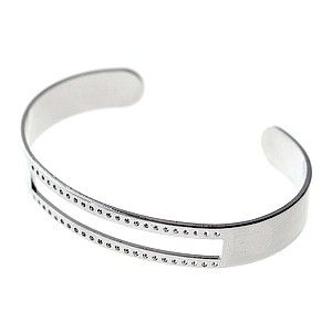 Support de bracelet spécial tissage Miyuki 10x150mm RHODIUM