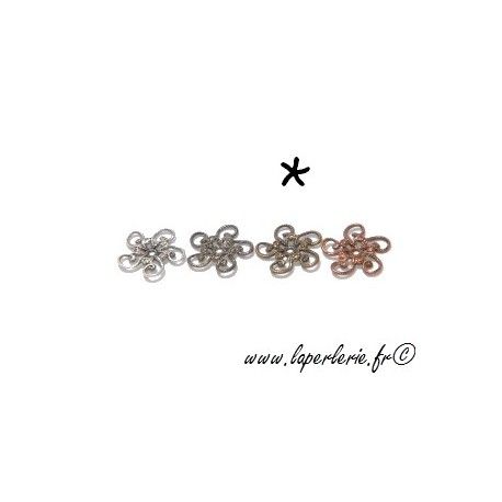 Estampe fleur 5 pétales 12mm LAITON  - 1