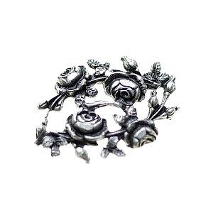 Rosace ovale bombée 27x19mm ARGENTÉ VIEILLI