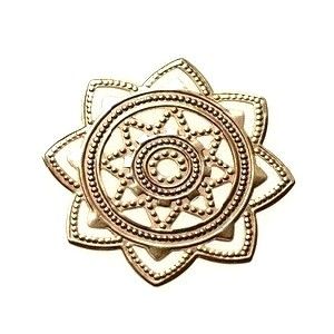 Estampe étoilée 30mm DORÉ PATINÉ