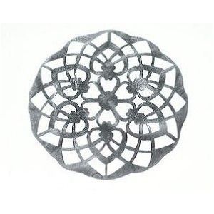 Estampe ronde 60mm ARGENTE VIEILLI
