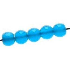 Ronde 6mm BLEU OPAL x10