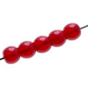 Ronde 6mm ROUGE OPAL x10