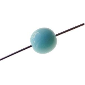 Ronde 8mm LIGHT TURQUOISE OPAQUE x5