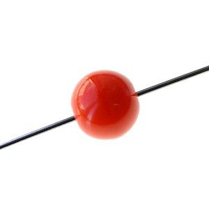 Ronde 8mm ORANGE OPAQUE x5