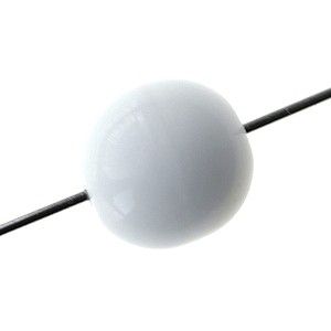 Ronde 10mm BLANC OPAQUE x2