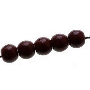 Ronde 6mm MARRON OPAQUE x10