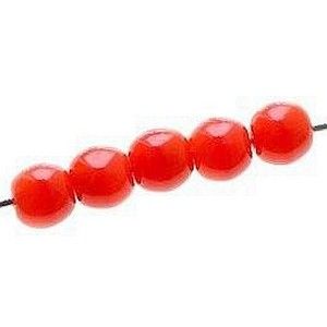 Ronde 6mm ORANGE OPAQUE x10