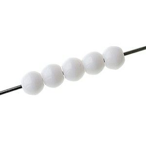 Ronde 4mm BLANC OPAQUE x50